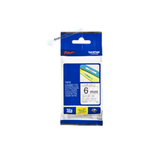 Billede af Brother TZ-111 6mm Sort/klar