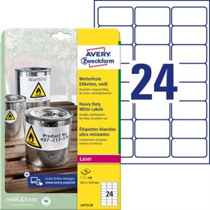 Billede af Laserlabels Avery L4773-20