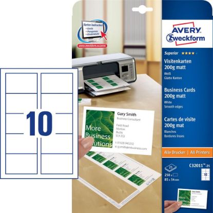 Billede af Visitkort Avery C32011-25
