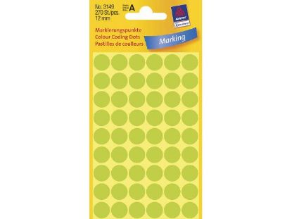 Billede af Etiket Avery 3149 neon grøn Ø12mm