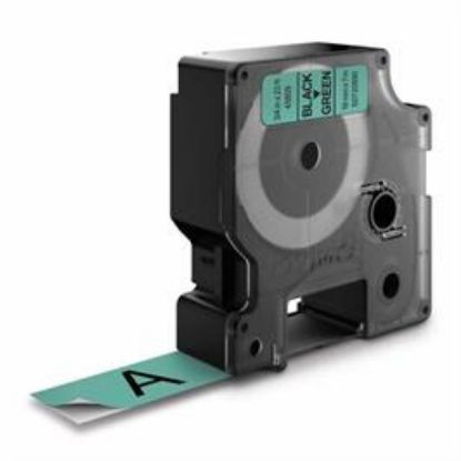 Billede af Labeltape DYMO 19mmsort/grøn