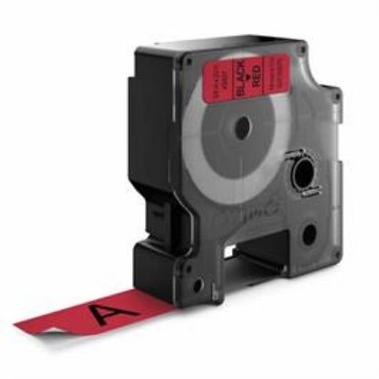 Billede af Labeltape DYMO 19mm sort/rød