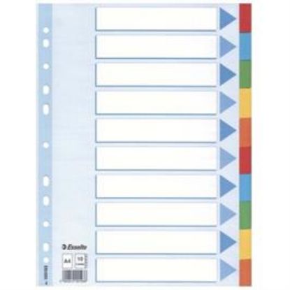 Billede af Faneblade Esselte A4 karton 10-delt