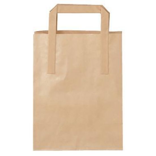 Billede af Bæreposer brun papir 4,9 l. 18x8,5x22