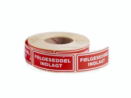 Billede af Etiketter Følgeseddel indlagt