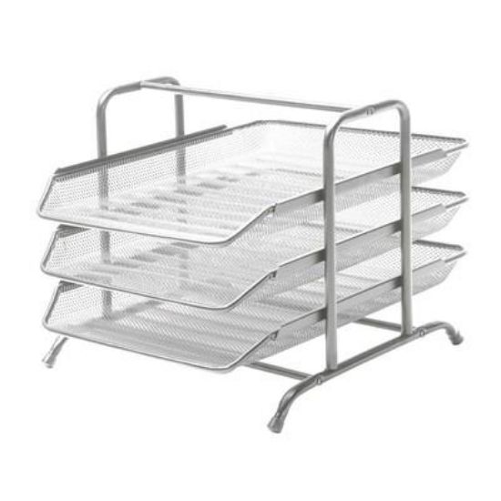 Billede af Brevbakkesæt tråd metal sølv