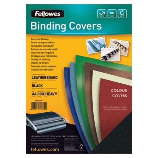 Billede af Indbindingsomslag A4 sort præg (100)