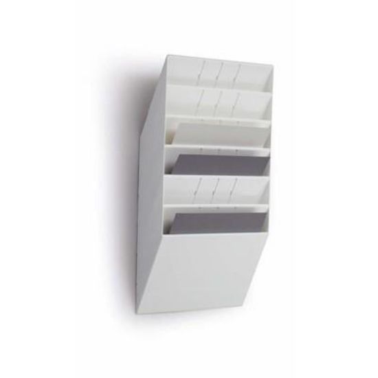 Billede af Brochureholder Flexiboxx tværformat hvid 6 fag