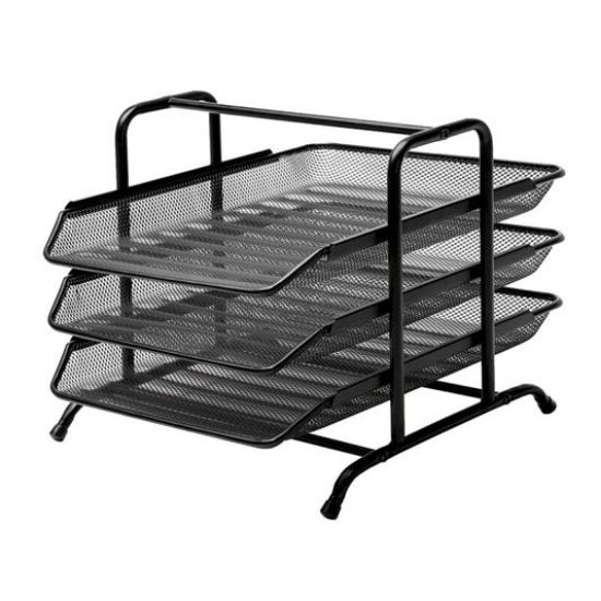 Billede af Brevbakkesæt tråd metal sort