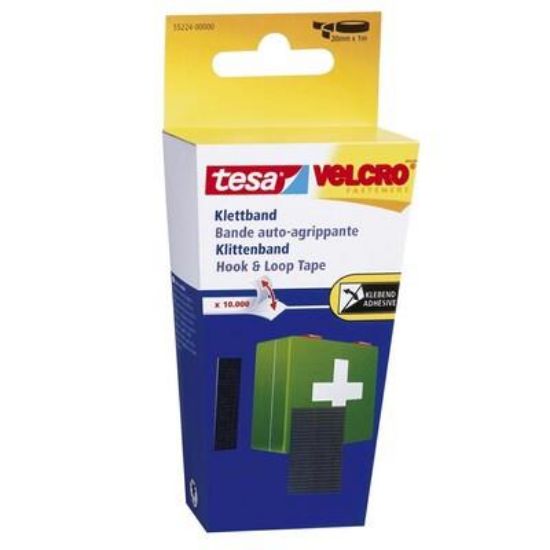 Billede af Tesa velcro 20mm x 1m. sort