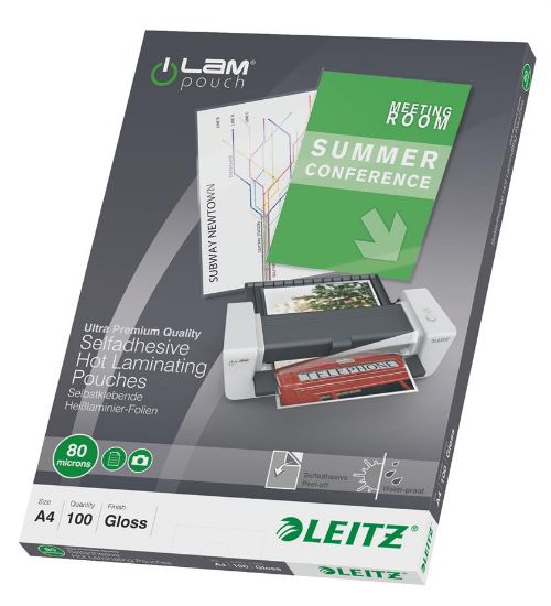 Billede af Lamineringslomme A4 125mic. selvklæb.
