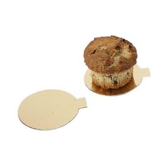 Billede af Kagepap m/øre guld 8 cm. (200)