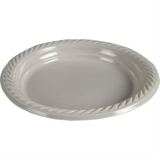 Billede af Plasttallerken 18cm. flergangs grå (25)