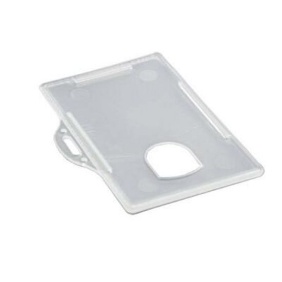 Billede af ID-kort holder liggende hård plast