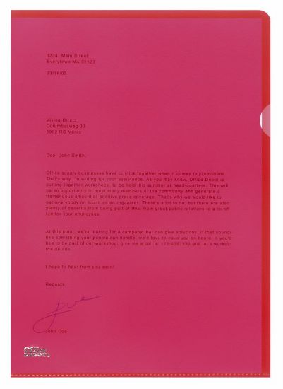 Billede af Plastomslag Esselte A4 rød