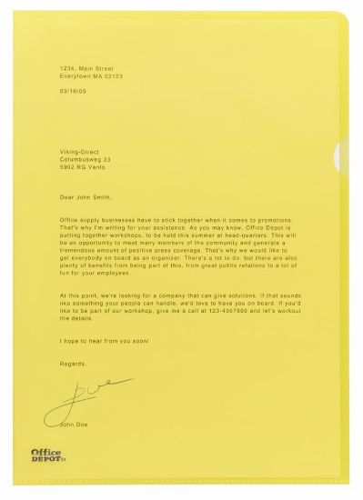 Billede af Plastomslag Esselte A4 gul