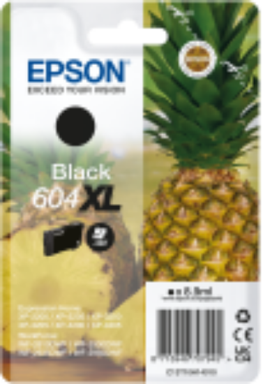 Billede af Blækpatron Epson T604XL Black