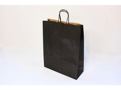 Billede af Bærepose sort papir 32x12x41
