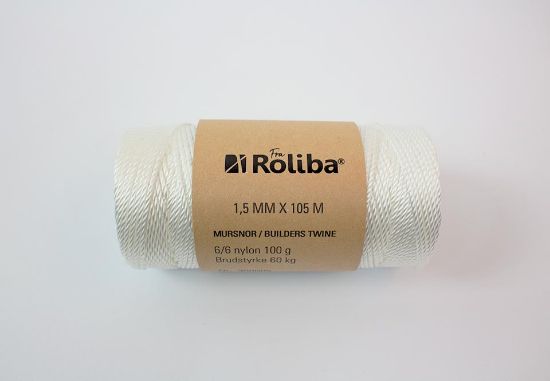 Billede af Mursnor hvid nylon 1,5mm. x 105m.