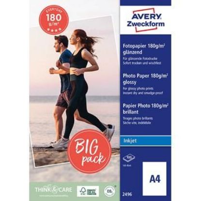 Billede af Fotopapir Avery A4 glossy 180gr. (100)