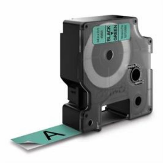 Billede af Labeltape DYMO 19mm sort/grøn
