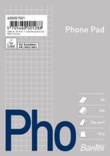 Billede af Telefonblok A6 kvad. perf.