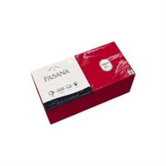 Billede af Servietter 24x24 rød 3-lags (250)