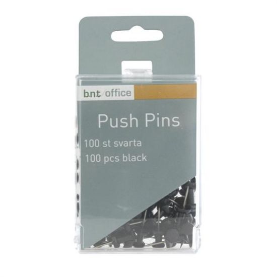 Billede af Kortnåle Push Pins sort (100)