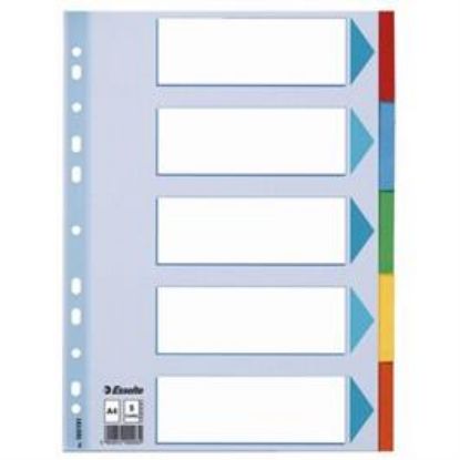Billede af Faneblade Esselte A4 karton 5-delt