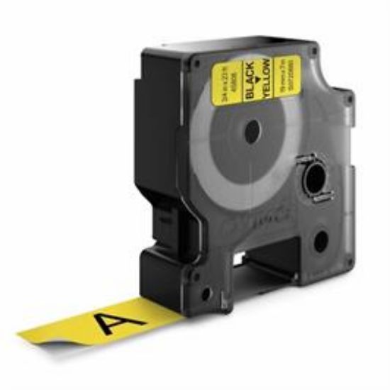 Billede af Labeltape DYMO 19mm sort/gul