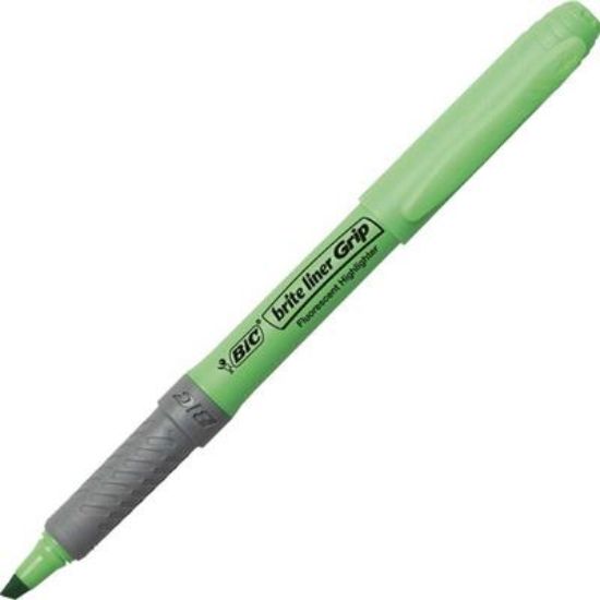 Billede af Tekstmarker Bic Brite liner Grip grøn
