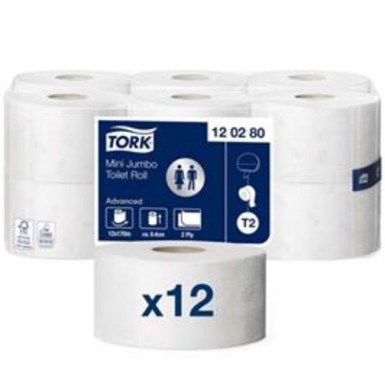 Billede af Toiletpapir Tork Jumbo Mini 120280 (12)