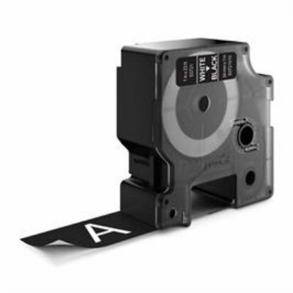 Billede af Labeltape DYMO 24mm hvid/sort