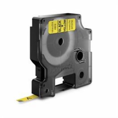 Billede af Labeltape DYMO 6mm sort/gul
