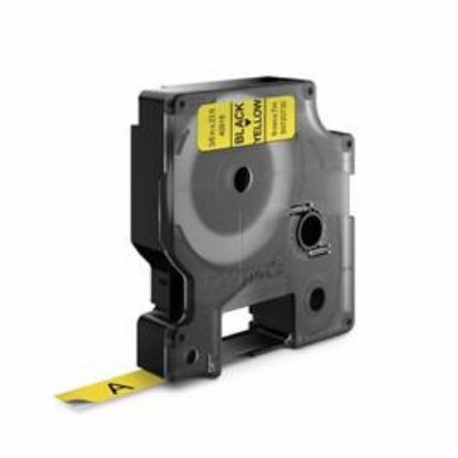Billede af Labeltape DYMO 9mm sort/gul