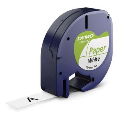 Billede af Labeltape DYMO Letratag hvid papir