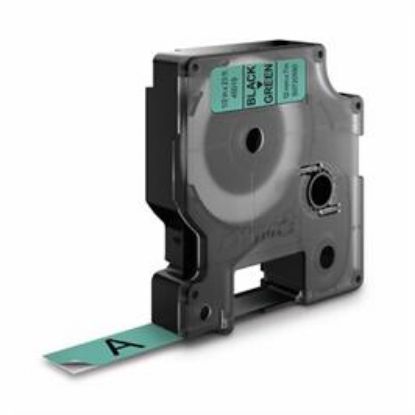 Billede af Labeltape DYMO 12mm sort/grøn