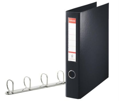 Billede af Ringbind Combi A4 4DR sort 82407