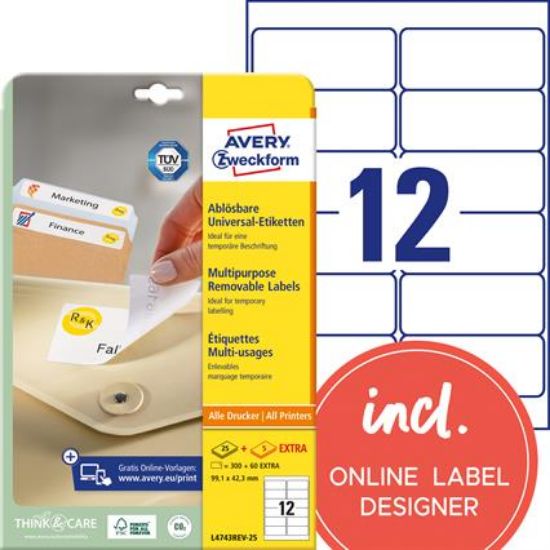 Billede af Laserlabels Avery L4743-25