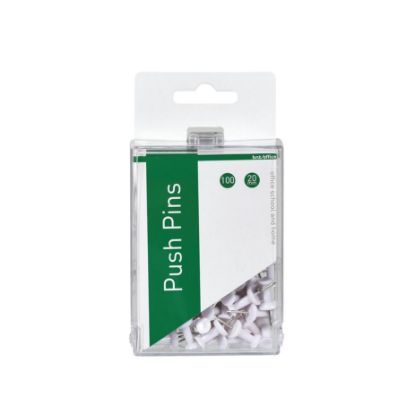 Billede af Kortnåle Push Pins hvid (100)