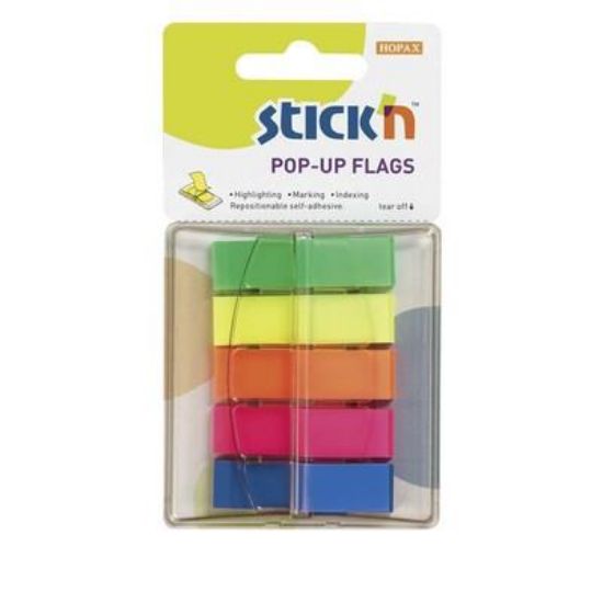 Billede af Indexfaner Stick'n 5 farver 45x12mm.