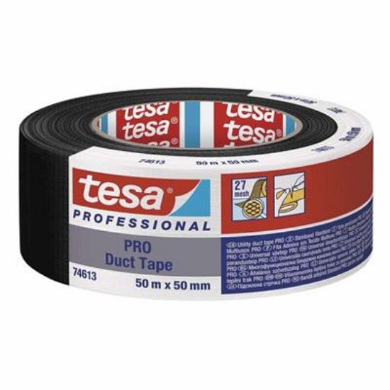 Billede af Lærredstape Tesa 74613 sort 50mmx50m.
