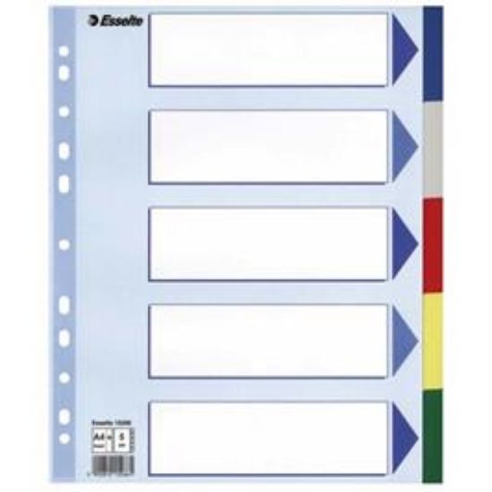 Billede af Faneblade Esselte A4 plast 5-delt maxi