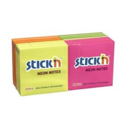 Billede af Stick'n notes neon 76x76mm (12)
